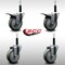 Service Caster 4'' SS Gray Poly Swivel 3/4'' Expanding Stem Caster Set 2 Total Lock Brakes, 4PK SCC-SSEXTTL20S414-PPUB-2-S-2-34 - alternate 3